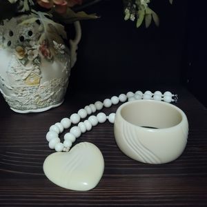 Vintage 80s Dauplaise Necklace and Bracelet set
